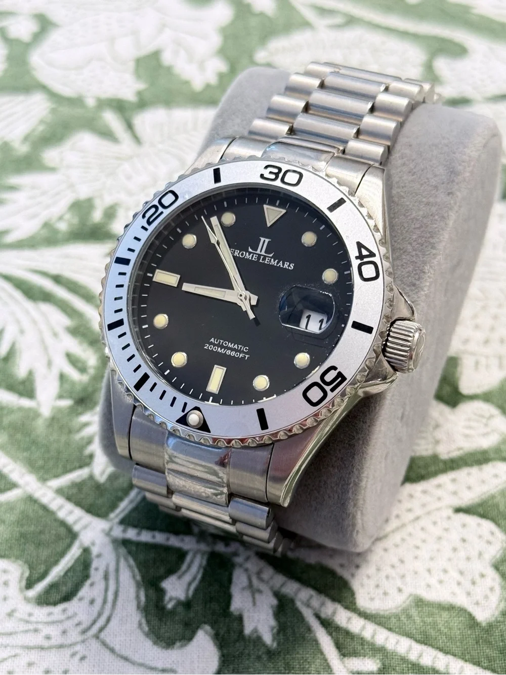 Jerome Lemars Automatic Diver 200M Stainless Steel Watch